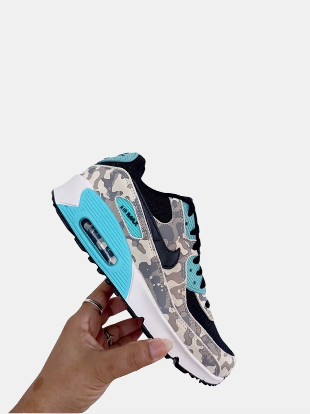 Nike Air Max 90 Camo Pack Aurora Green Sneakers Size 6.5Y / 8 Women